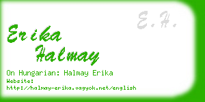 erika halmay business card